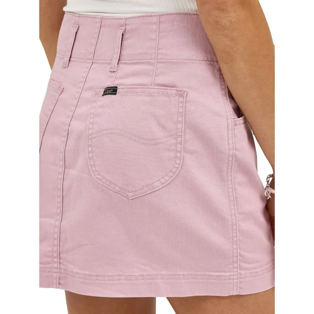 Lee Women's Heritage Mini Skirt, Size 6, Regular Fit, High Rise, Light Pink - Picture 5 of 5